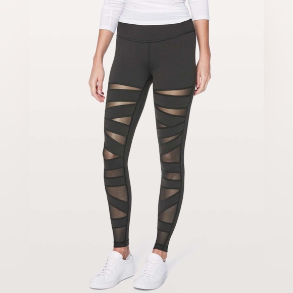 Lululemon- High Rise Wunder Under Pant * Tech Mesh 28” - Picture 1 of 7